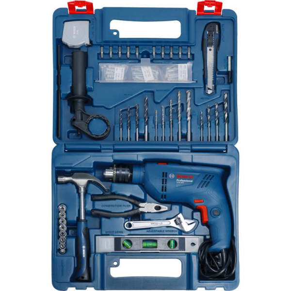 Bosch Professional GSB 600 Uç Setli Darbeli Matkap ve 100 Parça Aksesuar Seti - 06011A0321