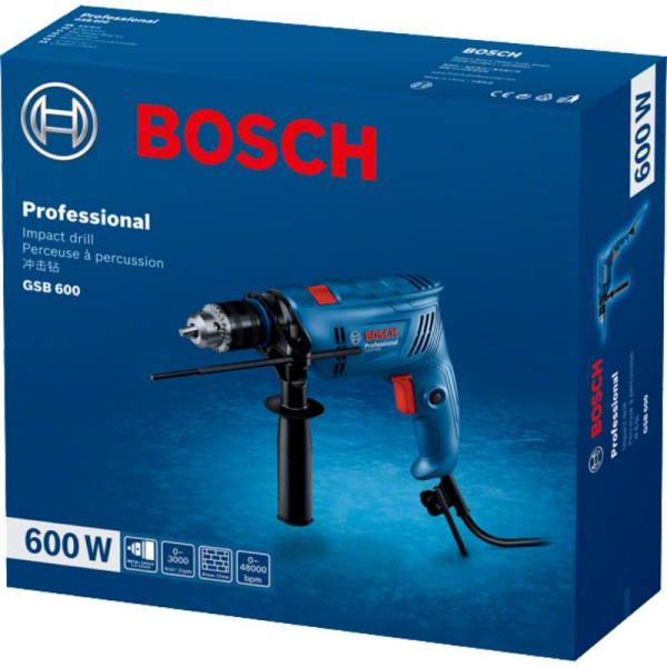 Bosch Professional GSB 600 Uç Setli Darbeli Matkap ve 100 Parça Aksesuar Seti - 06011A0321
