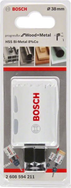 Bosch - Yeni Progressor Serisi Ahşap ve Metal için Delik Açma Testeresi (Panç) 38 mm