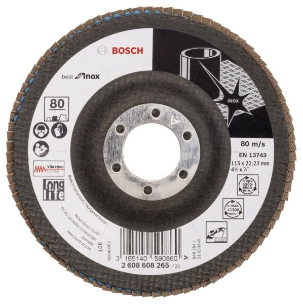 Bosch Best For Inox 115 Mm 80 K Flap Dısk 2608608265