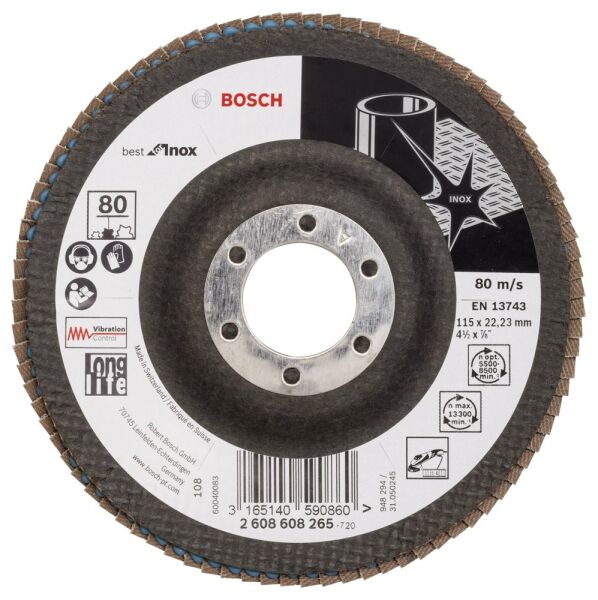 Bosch Best For Inox 115 Mm 80 K Flap Dısk 2608608265