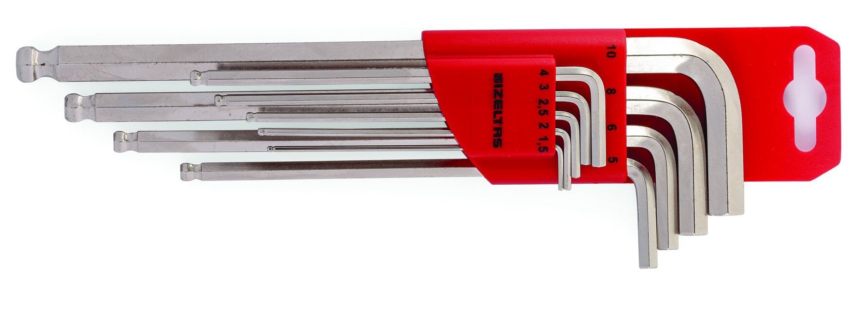 İzeltaş 9 Parça Yuvarlak Başlı Allen Anahtar Takımı (Uzun Boy) - 4906003109