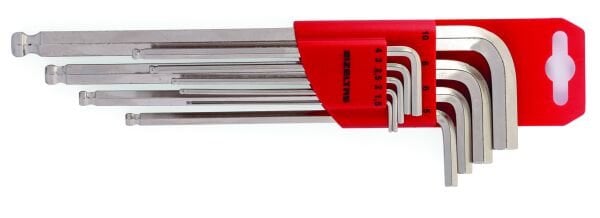 İzeltaş 9 Parça Yuvarlak Başlı Allen Anahtar Takımı (Uzun Boy) - 4906003109