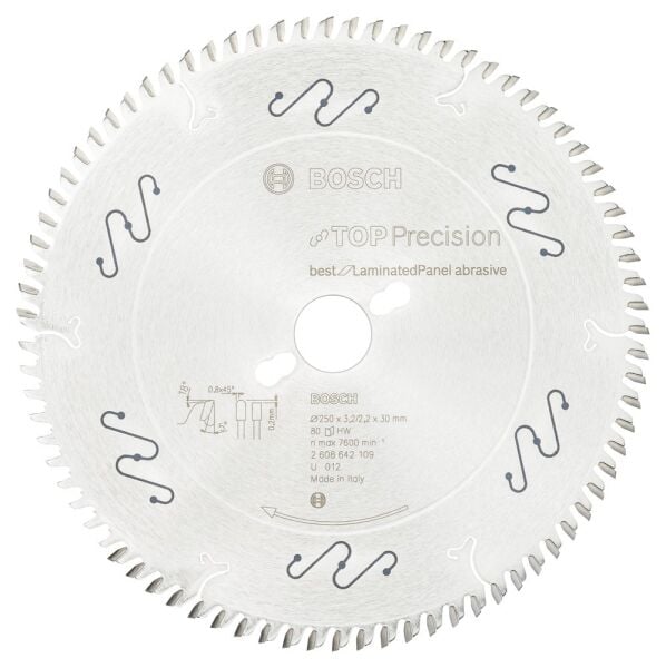 Bosch Blp Daıre Test.Bıc Abr 250*30 Mm 80 D T 2608642109