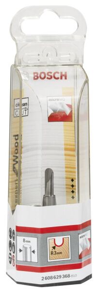 Bosch - Expert Serisi Ahşap İçin Çift Bıçaklı, Tam Sert Metal Boşluk Frezesi 8*6*50,8 mm