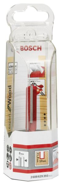 Bosch - Expert Serisi Ahşap İçin Çift Oluklu, Sert Metal Düz Freze Ucu 8*10*69 mm