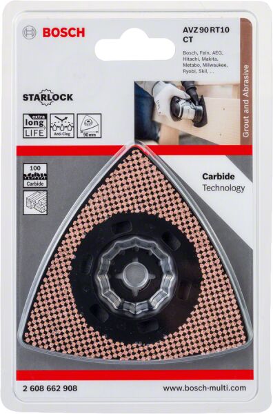 Bosch - Starlock - AVZ 90 RT10 - Carbide RIFF Zımpara Tabanı 100 Kum Kalınlığı 1'li