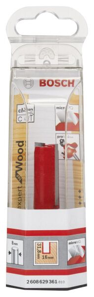 Bosch - Expert Serisi Ahşap İçin Çift Oluklu, Sert Metal Düz Freze Ucu 8*16*66 mm