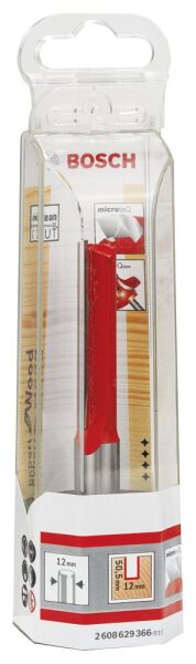 Bosch - Expert Serisi Ahşap İçin Çift Oluklu, Sert Metal Düz Freze Ucu 12*12*98 mm