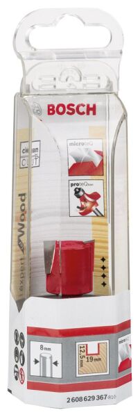 Bosch - Expert Serisi Ahşap İçin Çift Oluklu, Sert Metal Menteşeli Açma Freze Ucu 8*19*51 mm