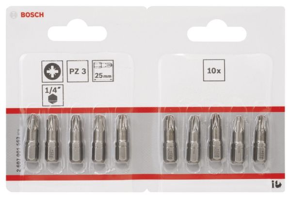 Bosch - Extra Hard Serisi Vidalama Ucu PZ 3*25 mm 10'lu