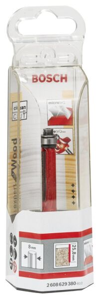 Bosch - Expert Serisi Laminant İçin Çift Oluklu, Sert Metal Altta Bilya Yataklı Freze Ucu 8*9,5*71,5 mm