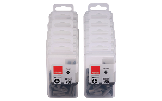 Ceta Form 500 Parça 1/4'' Yıldız Bits Uç (Toptan Paketi) CB/252 (PH2 x 25 mm) - CB/252BD