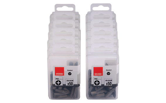 Ceta Form 500 Parça 1/4'' Yıldız Bits Uç (Toptan Paketi) CB/252 (PH2 x 25 mm) - CB/252BD