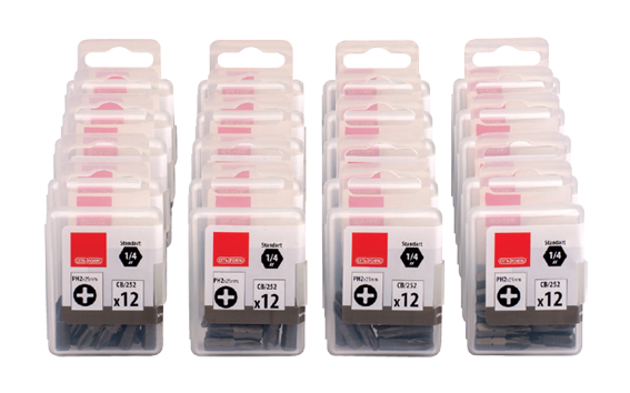 Ceta Form 240 Parça 1/4'' Yıldız Bits Uç (Toptan Paketi) CB/252 (PH2 x 25 mm) - CB/252D