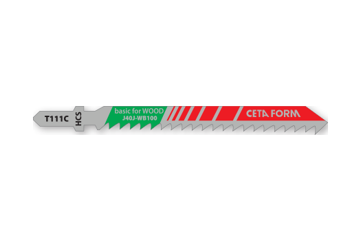 Ceta Form Dekupaj Testere Bıçağı (Ahşap için-Hızlı/Eğik Kesim) (5'li Paket) - J40J-WF100C
