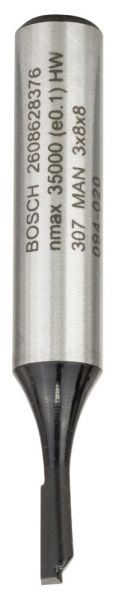 Bosch - Standard Seri Ahşap İçin Tek Oluklu, Sert Metal Düz Freze Ucu 8*3*51 mm