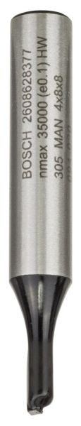 Bosch - Standard Seri Ahşap İçin Tek Oluklu, Sert Metal Düz Freze Ucu 8*4*51 mm