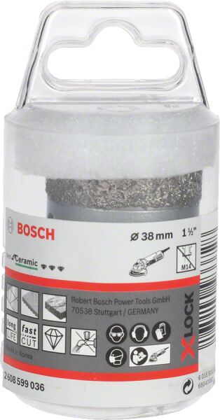 Bosch - X-LOCK - Best Serisi, Taşlama İçin Seramik Kuru Elmas Delici 38*35 mm