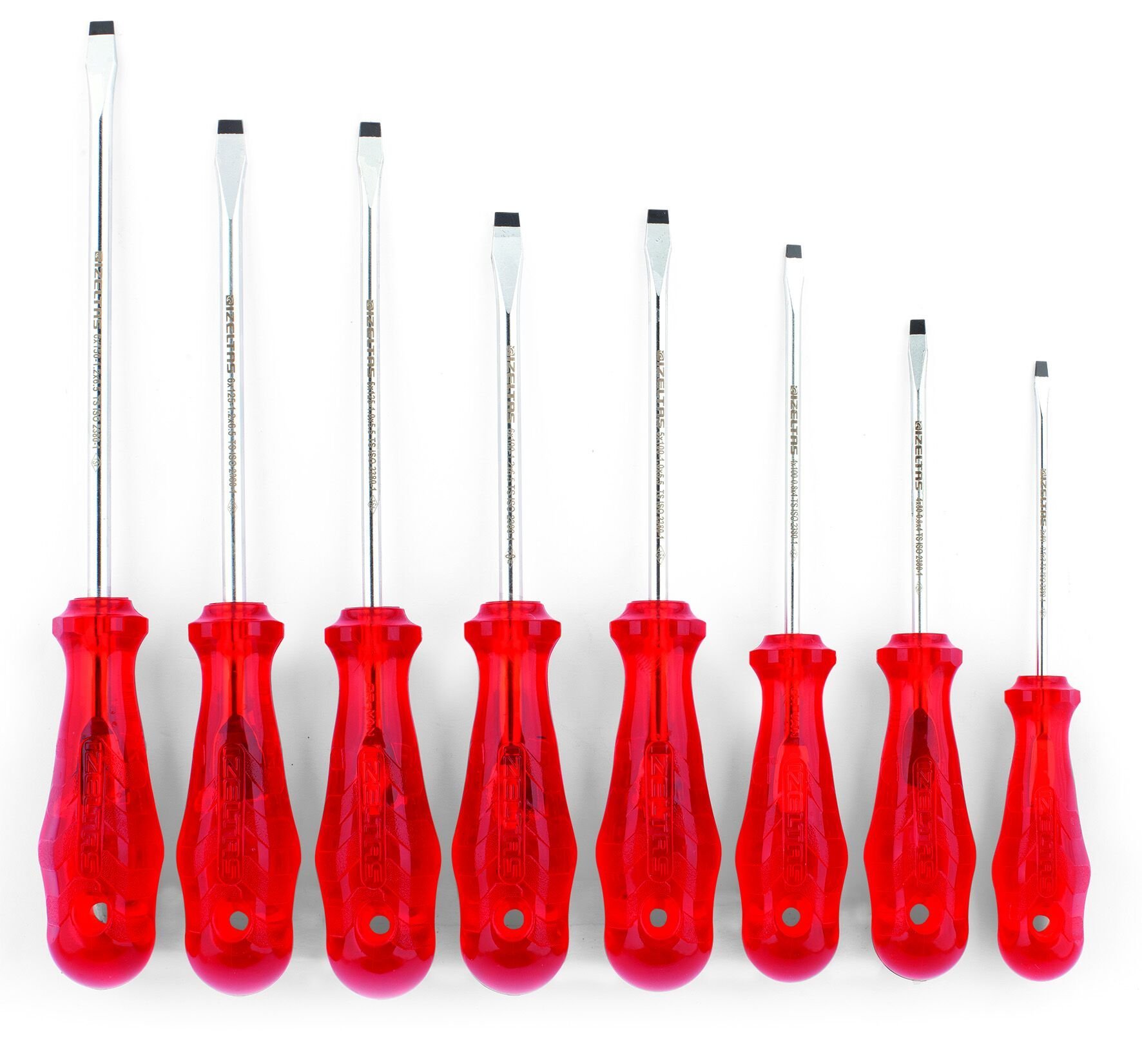 İzeltaş 8 Parça Kraft Seri Düz Uçlu Tornavida Takımı - 4100008108