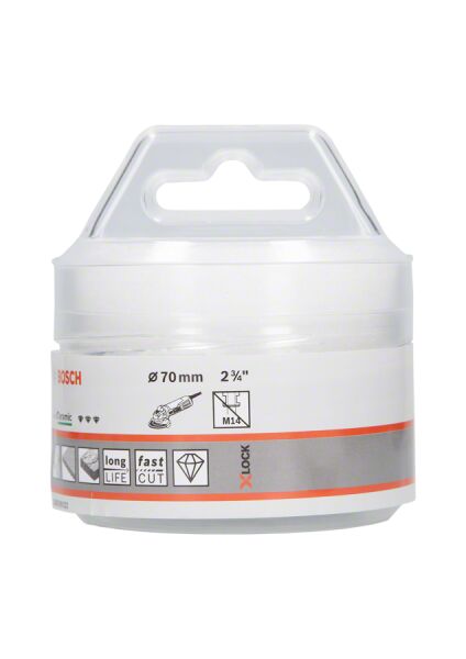 Bosch - X-LOCK - Best Serisi, Taşlama İçin Seramik Kuru Elmas Delici 70*35 mm