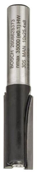Bosch - Standard Seri Ahşap İçin Çift Oluklu, Sert Metal Ekstra Uzun Düz Freze Ucu 8*10*56mm