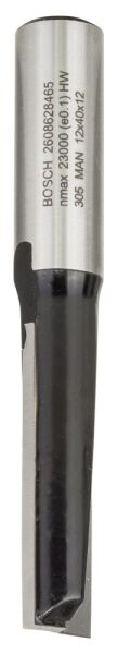 Bosch - Standard Seri Ahşap İçin Çift Oluklu, Sert Metal Ekstra Uzun Düz Freze Ucu 12*12*81mm
