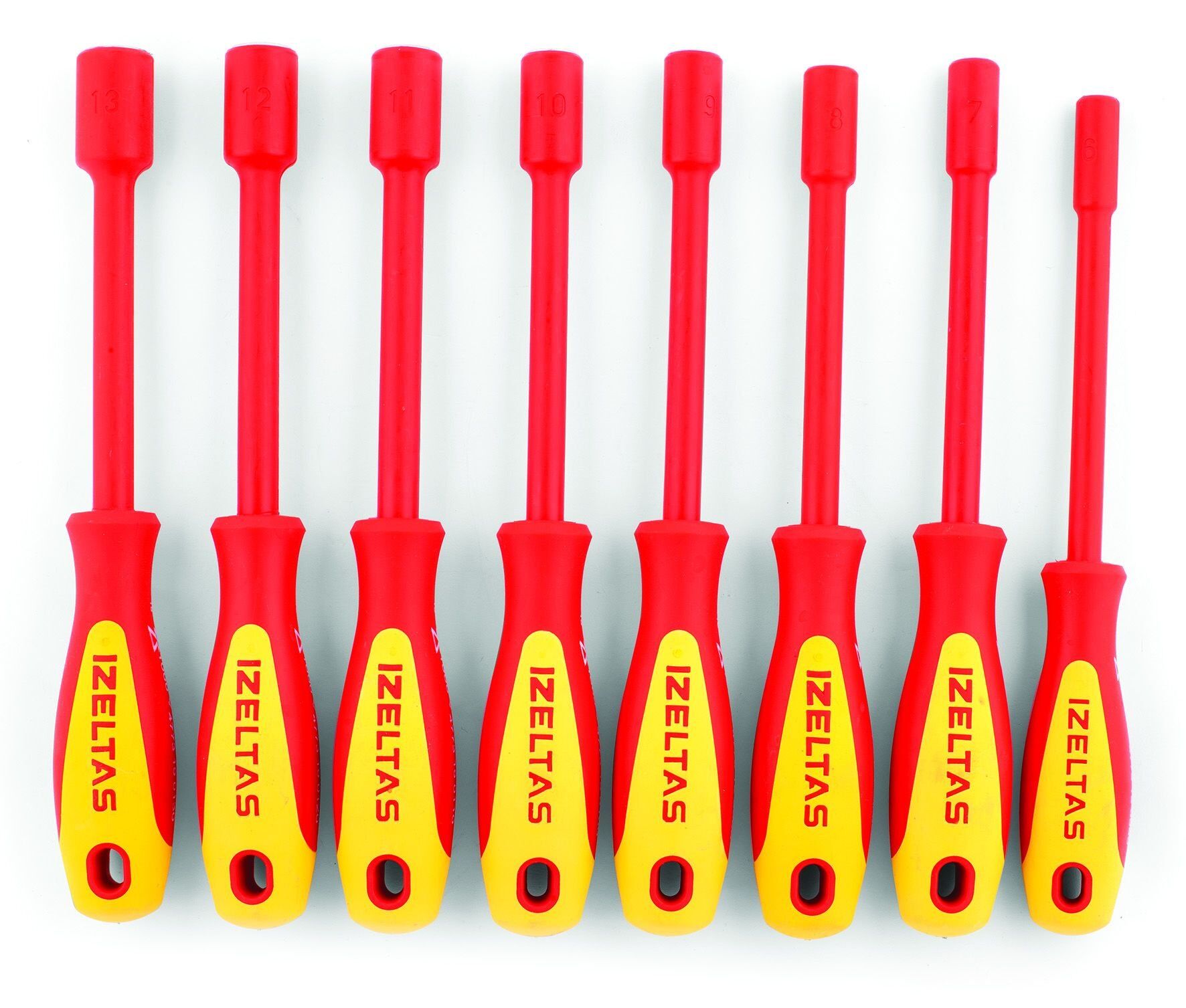 İzeltaş 8 Parça 1000V Süngüsü İzoleli Lokma Uçlu Tornavida Seti - 4773008108