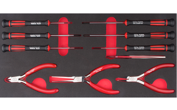 Ceta Form 10 Parça C-TRONIC Mikro Pense ve Tornavida Seti (EVA'lı) - H99-31-E0310