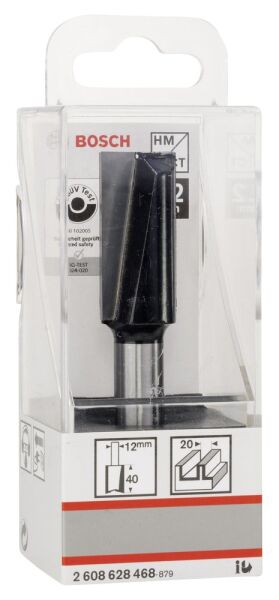 Bosch - Standard Seri Ahşap İçin Çift Oluklu, Sert Metal Ekstra Uzun Düz Freze Ucu 12*20*81mm