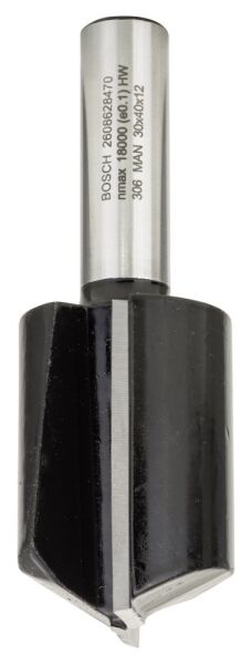 Bosch - Standard Seri Ahşap İçin Çift Oluklu, Sert Metal Ekstra Uzun Düz Freze Ucu 12*30*81mm