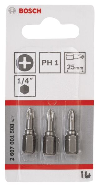 Bosch Extrahard Vıdalama Ucu Ph1*25 Mm 3 Lu 2607001508