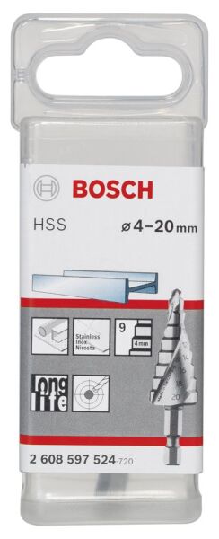 Bosch Hss 9 Kademelı Matkap Ucu Hex 4-20Mm 2608597524