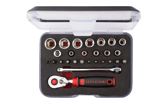 Ceta Form 27 Parça 1/4'' 6 Köşe Lokma Takımı (Kompakt Kutu) - C00-27PH5