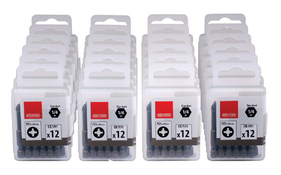 Ceta Form 240 Parça 1/4'' Pozidriv Bits Uç (Toptan Paketi) CB/592 (PZ2 x 50 mm) - CB/592D