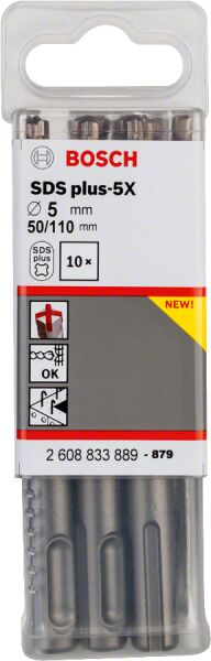 Bosch - SDS-Plus-5X Serisi Kırıcı Delici Matkap Ucu 5*110 mm 10'lu