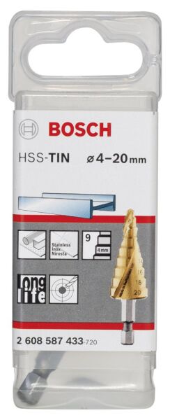 Bosch Hss-Tın 9 Kademelı Matkap Ucu Hex 4-20Mm 2608587433