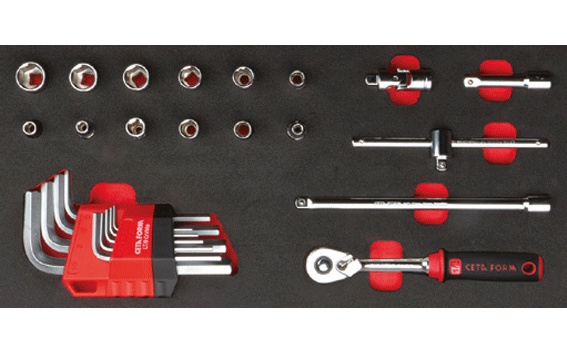Ceta Form 26 Parça 1/4'' Lokma ve Allen Anahtar Seti (EVA'lı) - C00-E26H2