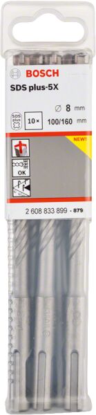 Bosch - SDS-Plus-5X Serisi Kırıcı Delici Matkap Ucu 8*160 mm 10'lu