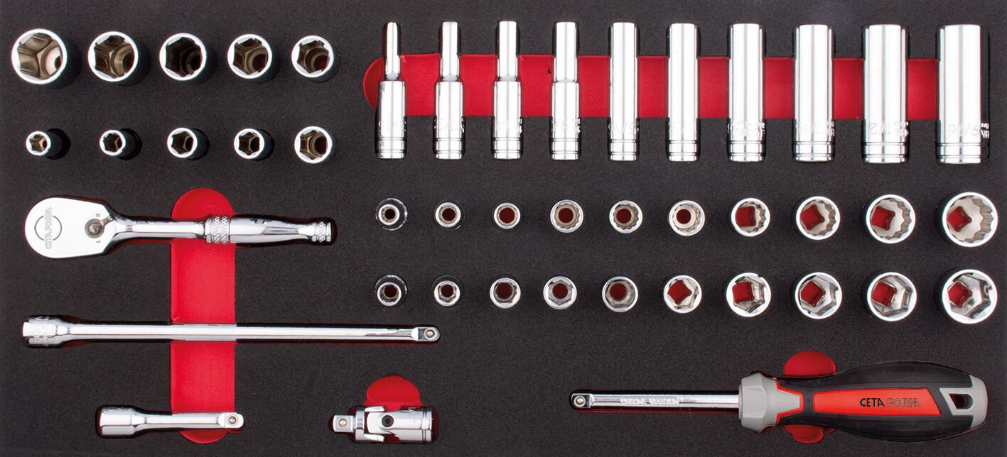 Ceta Form 45 Parça 1/4'' Lokma Takımı - Metrik/SAE (EVA'lı) - C00C-E45BHT