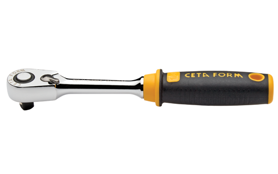 Ceta Form 1/4'' Düğmeli Cırcır Kolu (Kompakt Kafa) - C01-11