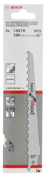 Bosch Panter Testere Bıçağı Basıcforwood S617K 2 Lı 2608650616