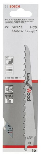 Bosch Panter Testere Bıçağı Basıcforwood S617K 2 Lı 2608650616