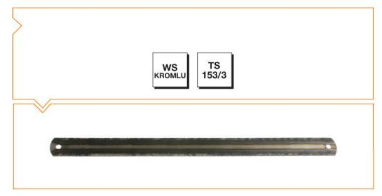 MTE El Testere Laması WS Kromlu Metal İçin 300x25x0,8 mm 18 Diş
