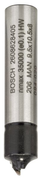 Bosch - Standard Seri Ahşap İçin Tek Oluklu Sert Metal Çeyrek Parmak Freze 8*9,5*41mm