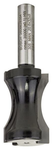 Bosch - Standard Seri Ahşap İçin Çift Oluklu Sert Metal Yassı Çubuk Freze 8*20,6*63,5mm