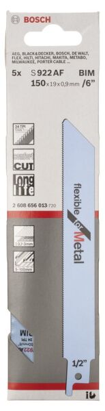 Bosch Panter Testere Bıçağı Flexformetal S922Af 5 Lı 2608656013
