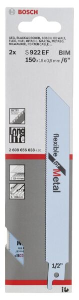 Bosch Panter Testere Bıçağı Flexformetal S922Ef 2 Lı 2608656038
