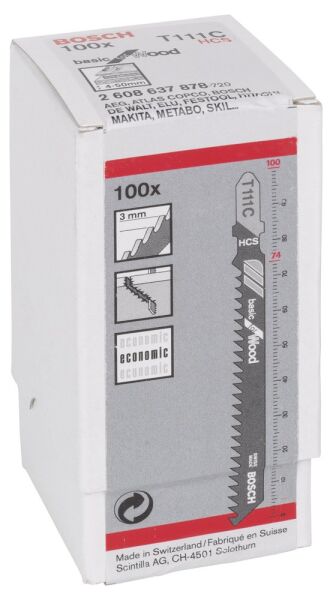 Bosch T 111 C Basıc For Wood 100'Lu 2608637878