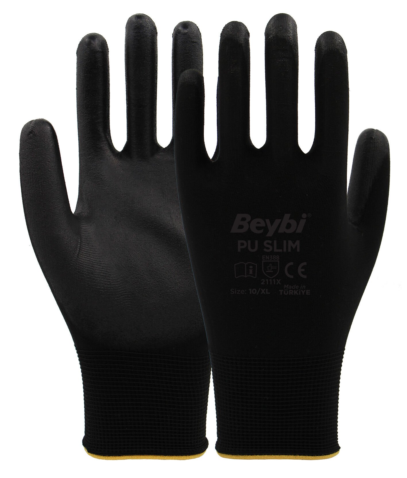 Beybi Pu Slim Poliüretan Kaplı Polyester Örme Eldiven No:10